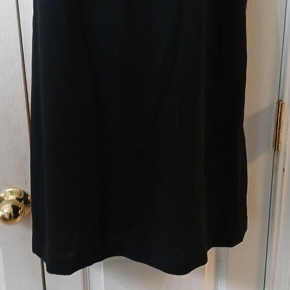 J. Crew vintage  black sheath simple midi black dress elegant  Sz 12P - Picture 2 of 5